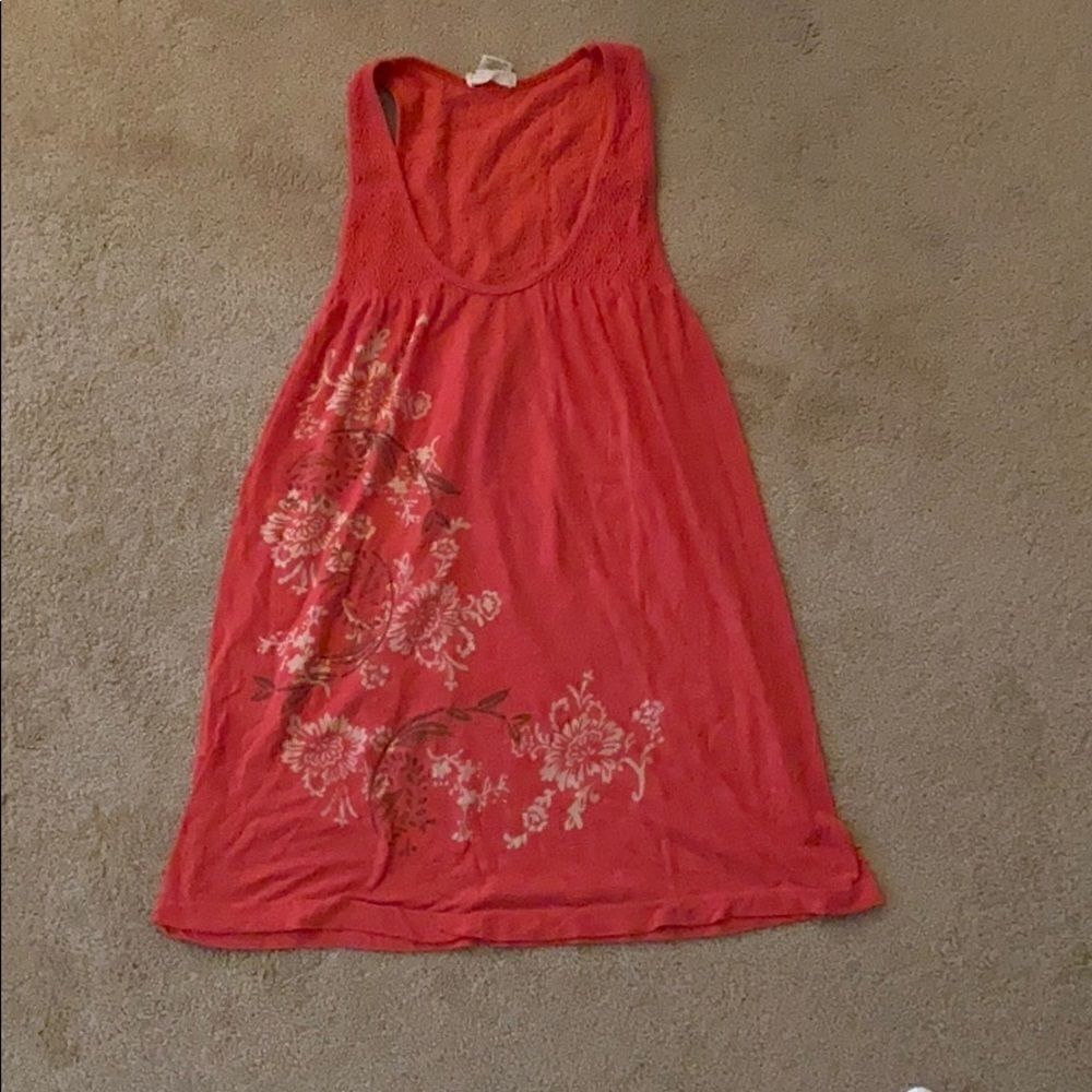 Coral summer flowy tank 